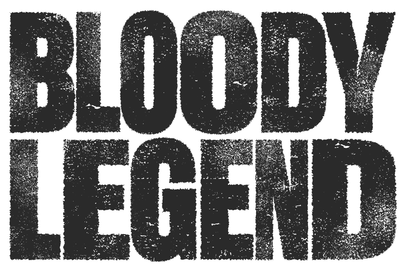 Bloody Legend stacked black title treatment