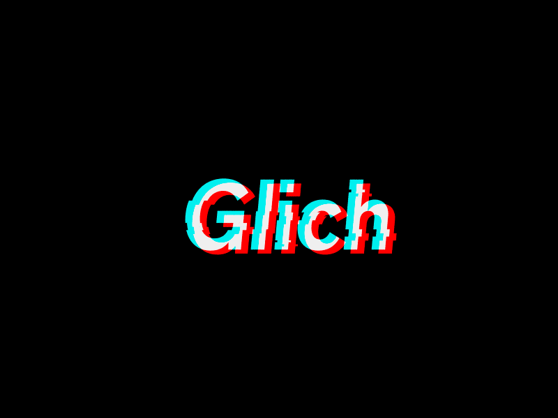 Animated glitch typography reference